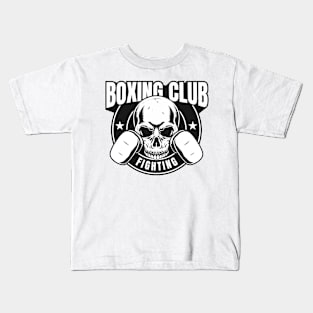 "Boxing Club Fighting" Skull Kids T-Shirt